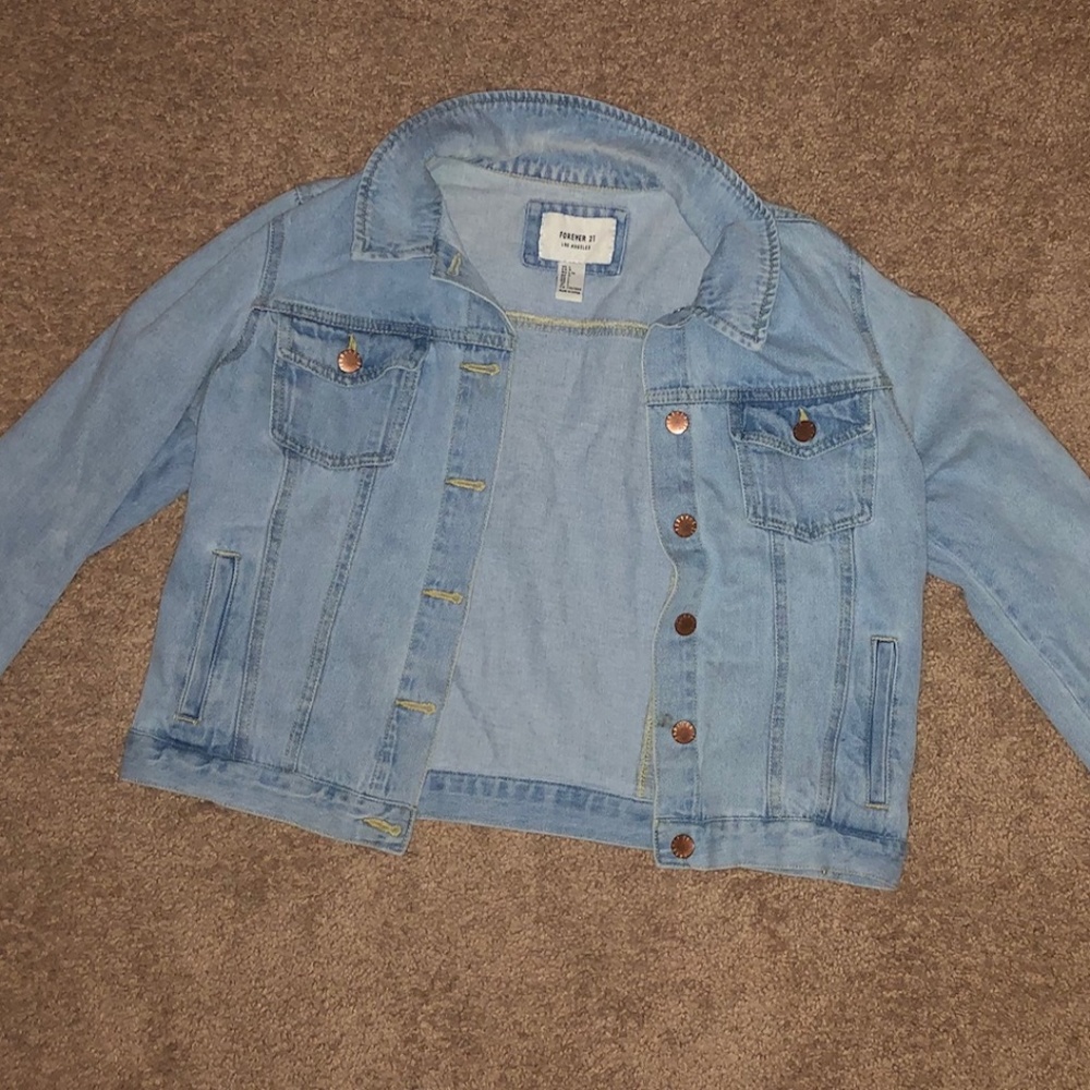Forever 21 Denim Jacket Size Large